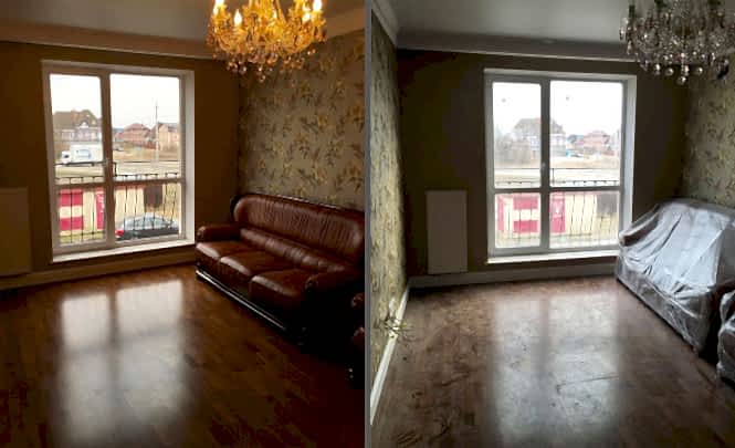 Послеремонтный клининг в однокомнатной квартире