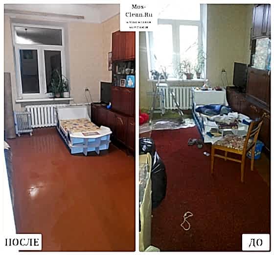 Клининг в 1к квартире после ремонта
