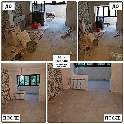 Комплексный клининг в 1к квартире