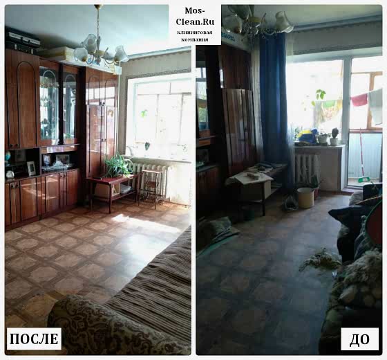 Разовый клининг в однокомнатной квартире